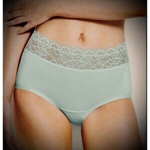 Soma Panties Embraceable Enchanting Lace Brief Pale Green Solid Size X-Large